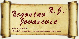 Negoslav Jovašević vizit kartica